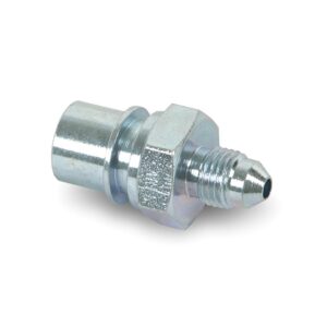 Steel AN to Bubble Flare Tubing Adapter