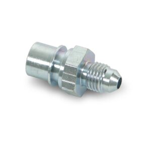 Steel AN to Bubble Flare Tubing Adapter