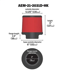 AEM DryFlow Air Filter