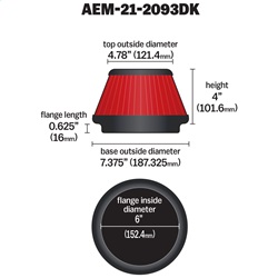 AEM DryFlow Air Filter