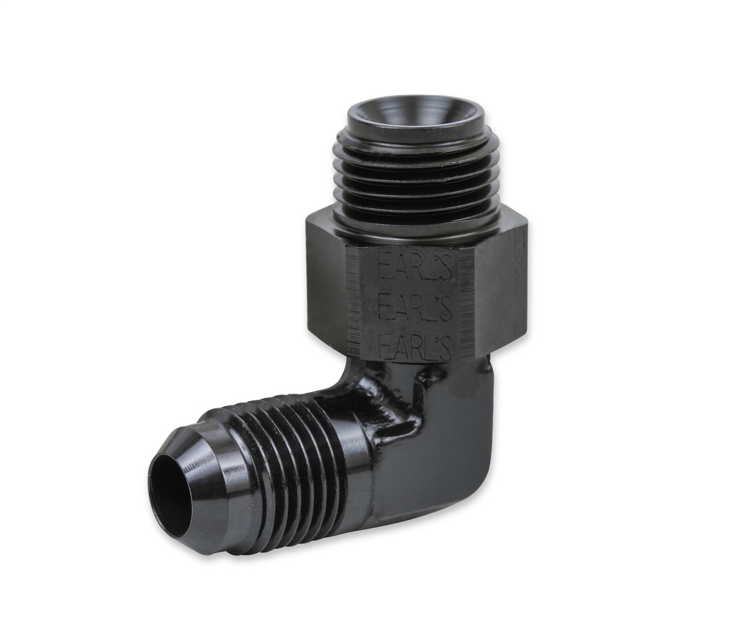90 Deg. Aluminum AN to O-Ring Port Swivel Adapter - Image 2