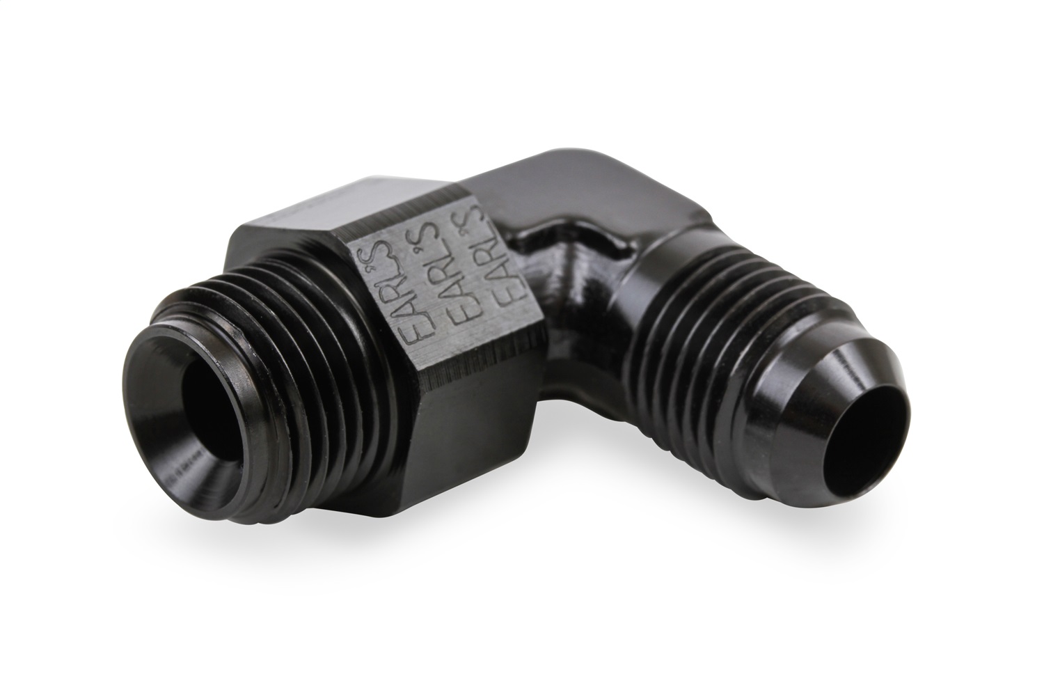 90 Deg. Aluminum AN to O-Ring Port Swivel Adapter