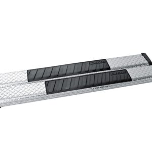 Black-Tread Aluminum Side Step 6 in. Oval Cab Length