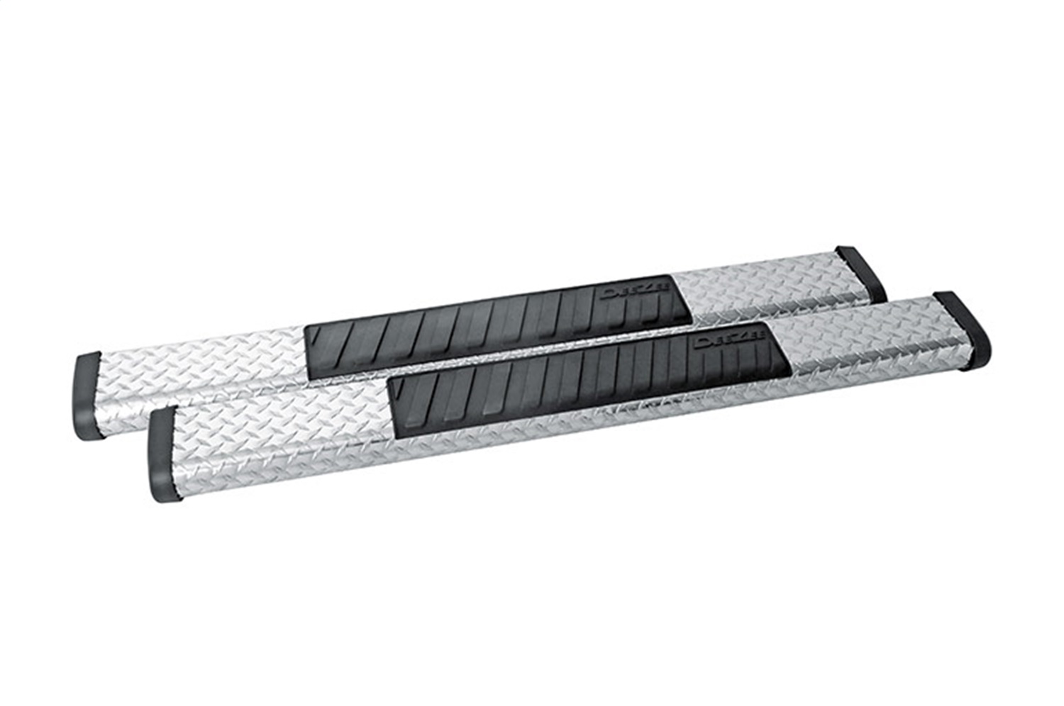 Black-Tread Aluminum Side Step 6 in. Oval Cab Length