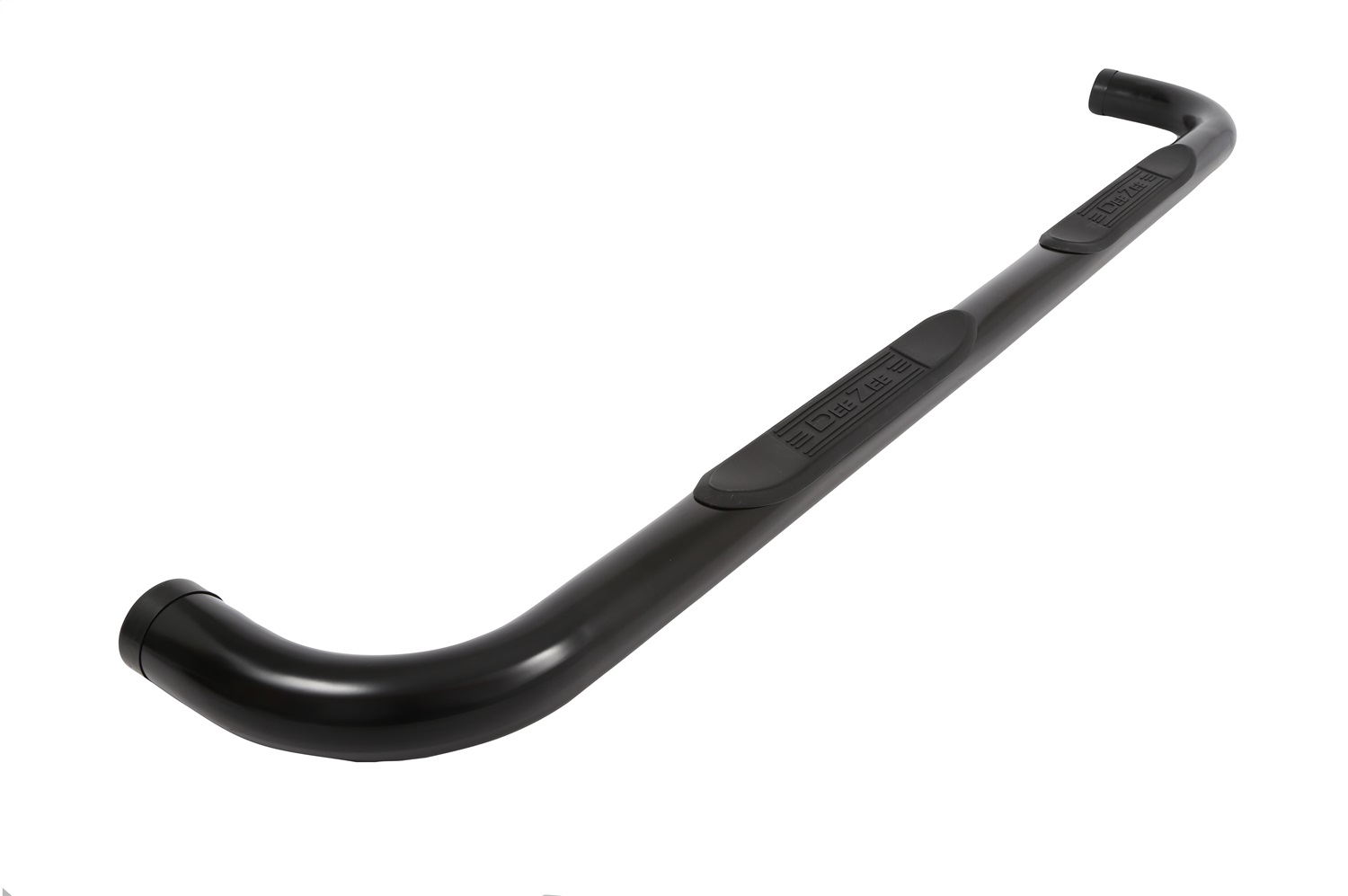 Black Steel 3 in. Round Side Steps