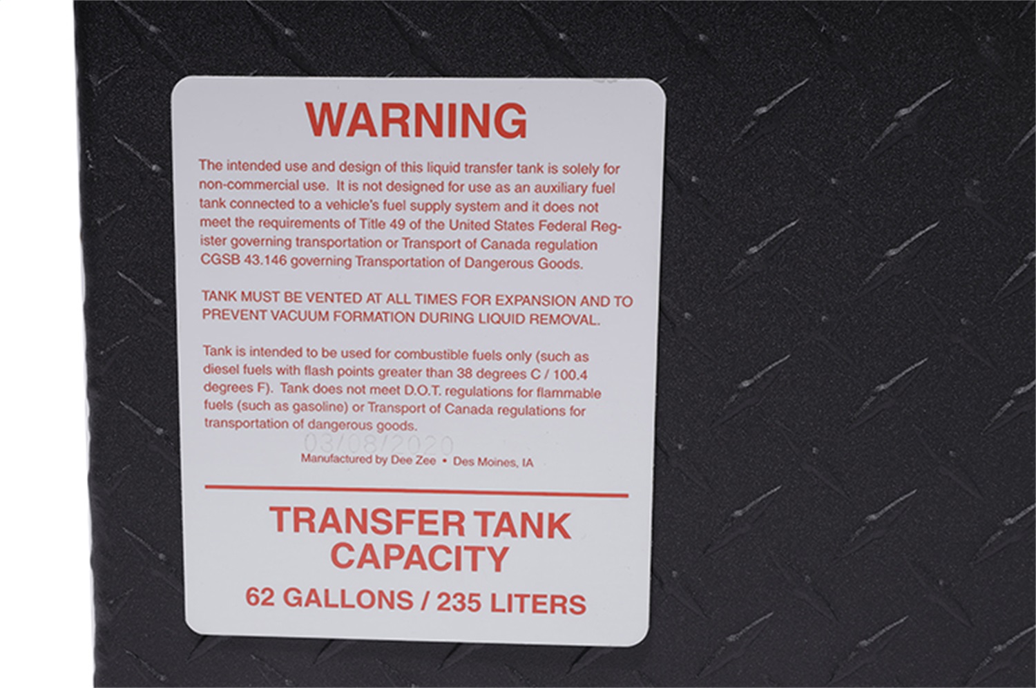 Specialty Series Combo L-Shaped Tool Box/Liquid Transfer Tank - Image 6