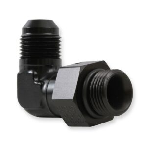 90 Deg. Aluminum AN to O-Ring Port Swivel Adapter