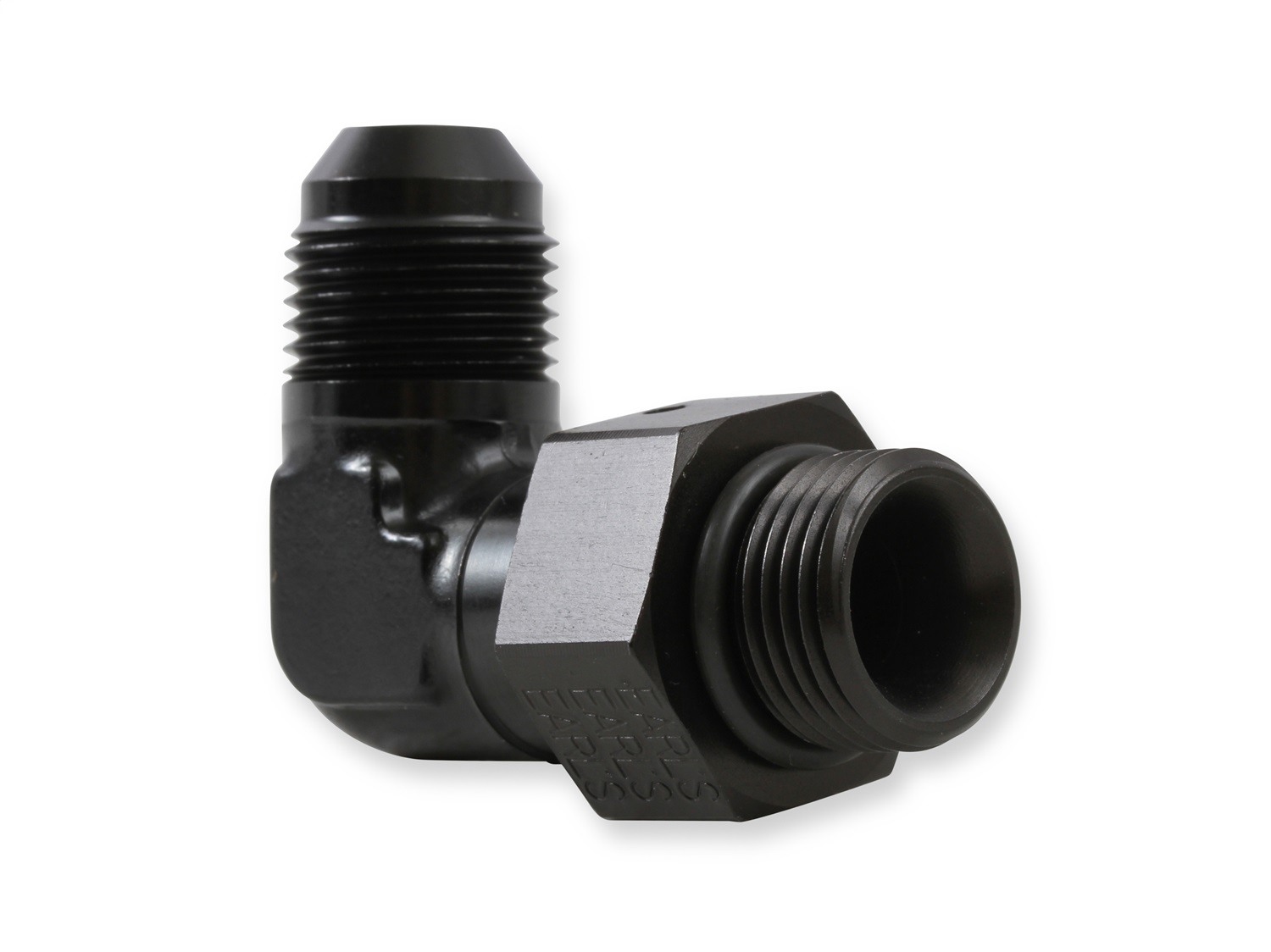 90 Deg. Aluminum AN to O-Ring Port Swivel Adapter