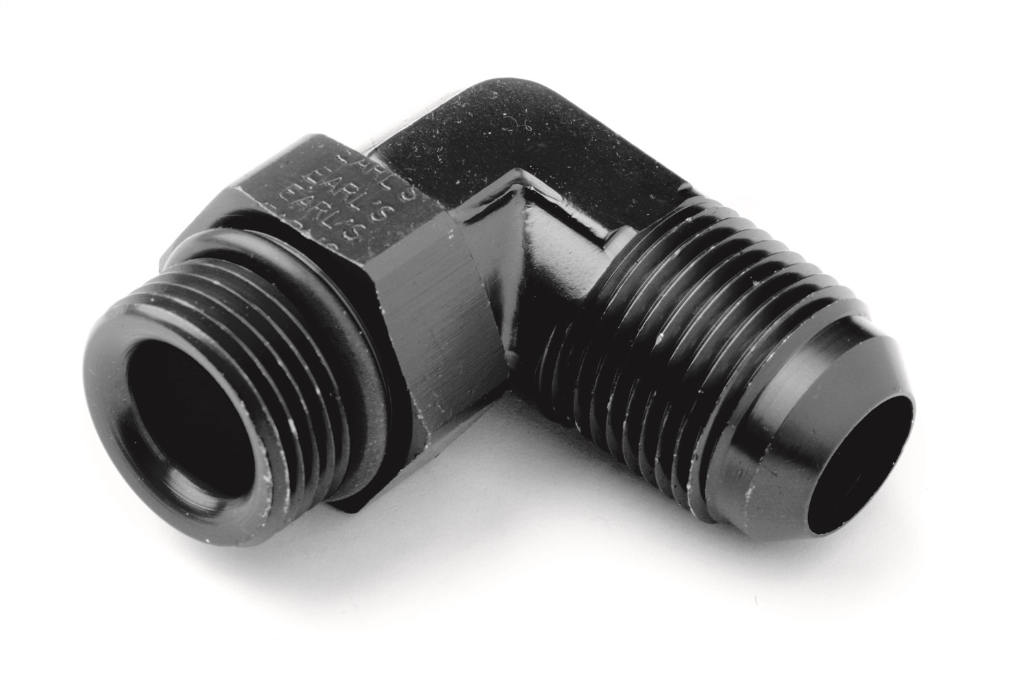 90 Deg. Aluminum AN to O-Ring Port Swivel Adapter