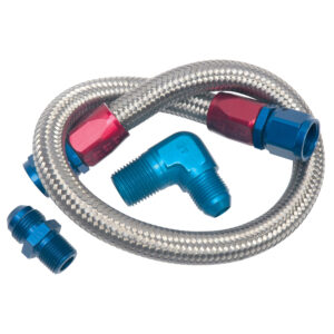 Edelbrock 8122 22″ Braided Fuel Line Kit