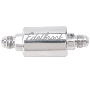 Edelbrock 8129 High Flow Billet Aluminum Fuel Filter in Polished Finish Edelbrock 8129 High Flow Billet Aluminum Fuel Filter in Polished Finish