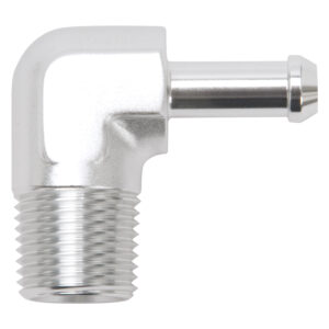 Edelbrock 8177 Heater Hose End Fitting – 90 Deg with 1/2″ NPT and 3/8″ Barb