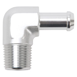 Edelbrock 8182 Heater Hose End Fitting – 90 Deg with 1/2″ NPT and 1/2″ Barb