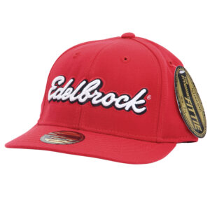 Edelbrock 9153 Edelbrock Script Logo Cap in Red (S/M)