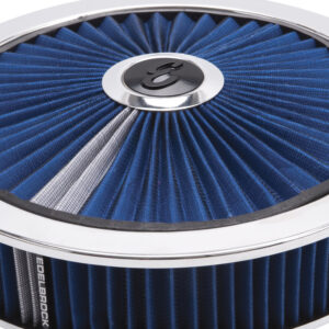Edelbrock 43661 Pro-Flo Chrome Round 14″ Air Cleaner – 3″ Pro-Flo Element (Blue)