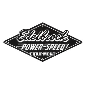 Edelbrock 189147 Edelbrock Power-Speed Garage Tin Sign