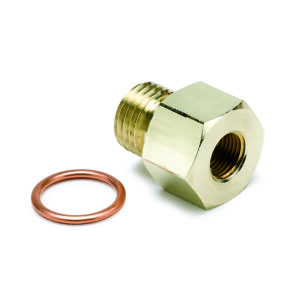 AutoMeter 2267 FITTING, ADAPTER, METRIC, M14X1.5 MALE TO 1/8″ NPTF FEMALE, BRASS