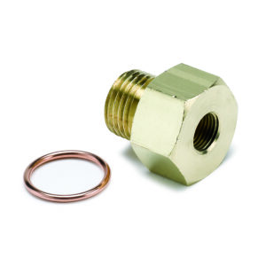 AutoMeter 2268 FITTING, ADAPTER, METRIC, M16X1.5 MALE TO 1/8″ NPTF FEMALE, BRASS