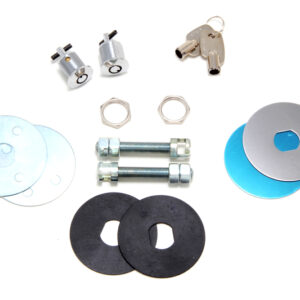 Trans-Dapt Performance 4062 Hood Lock Set with Key; UNIVERSAL FIT-CHROME